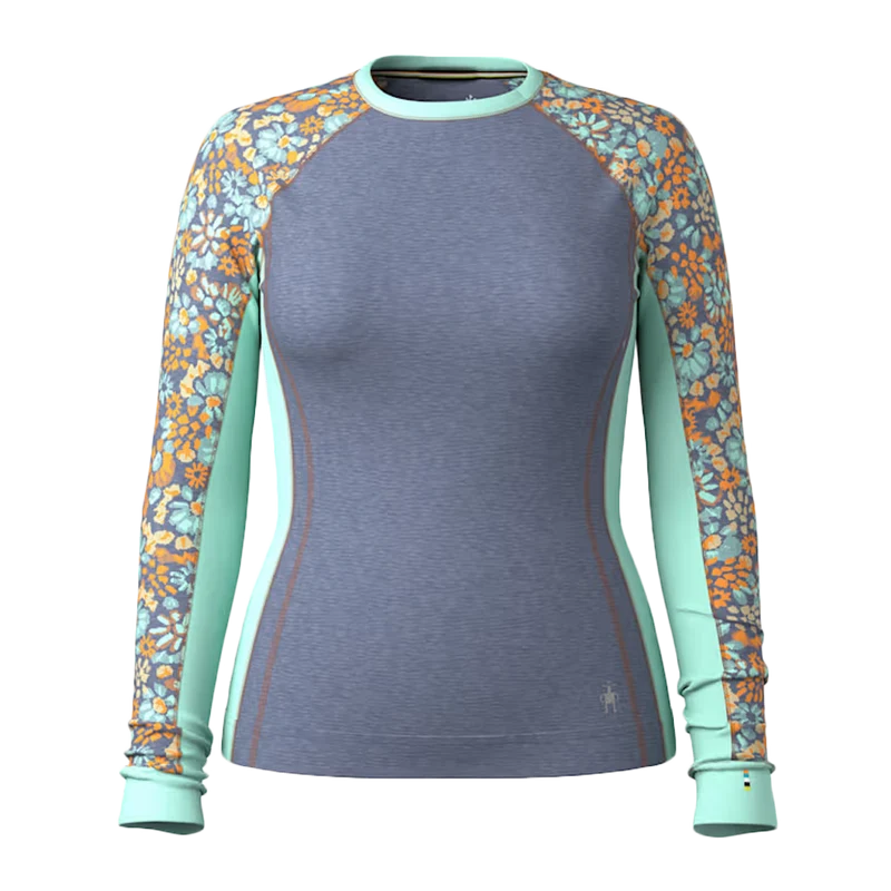 Smartwool Classic Thermal Merino Colorblock Base Layer Crew // Women's