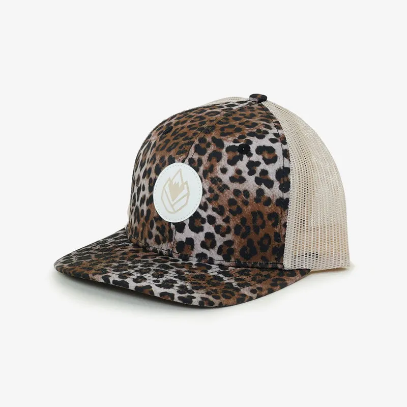 Phieres Phintage Trucker Snapback Cap Leo Print