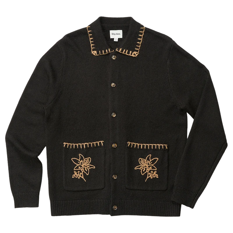 Whip Stitch Button Up Knit L/S Shirt