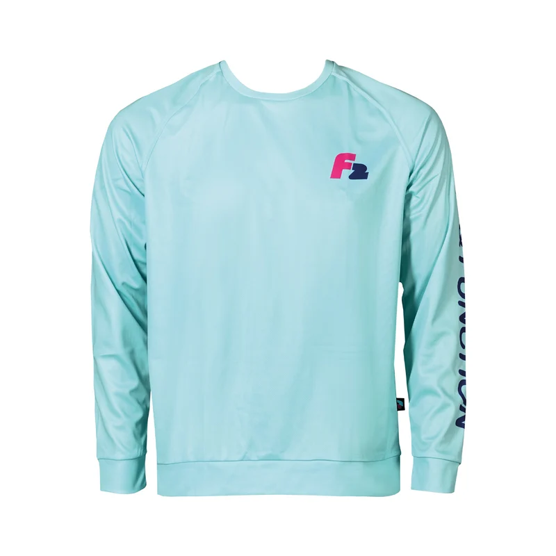 F2 Retro Watershirt Aqua Funktionsshirt Wassersport Blau - Größe wählbar