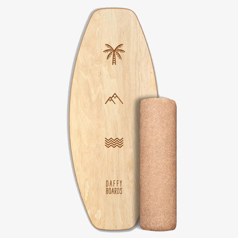 Daffy Boards Allrounder Balance Board Set mit Korkrolle