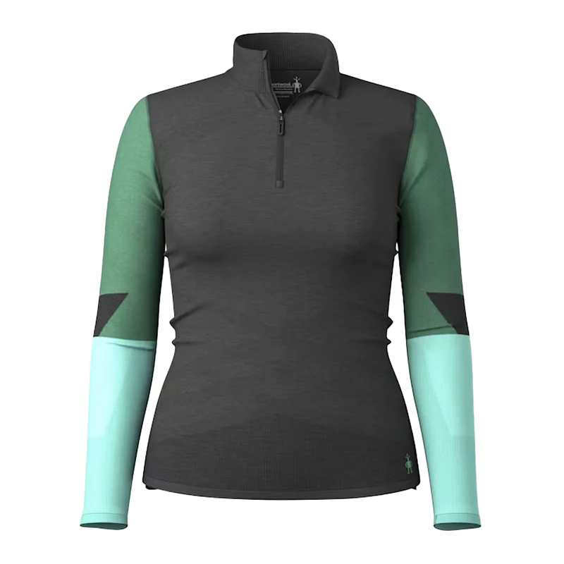 Smartwool Intraknit Thermal Merino Base Layer Colorblock 1/4 Zip // Women's