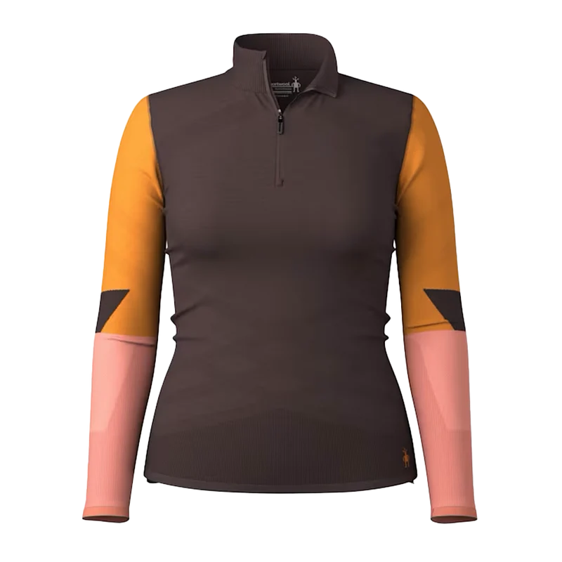 Smartwool Intraknit Thermal Merino Base Layer Colorblock 1/4 Zip // Women's