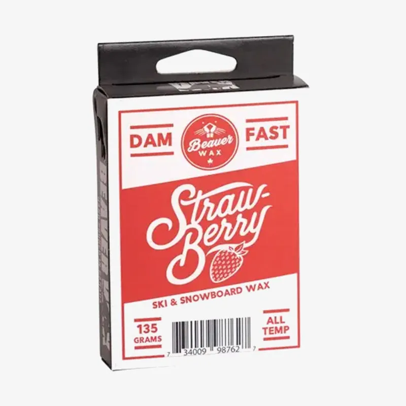 BeaverWax Strawberry Snowboard Wachs