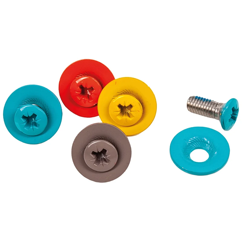 F2 Snowboard Zubehör Screw Set - 16-teilig Schrauben Set Bunt