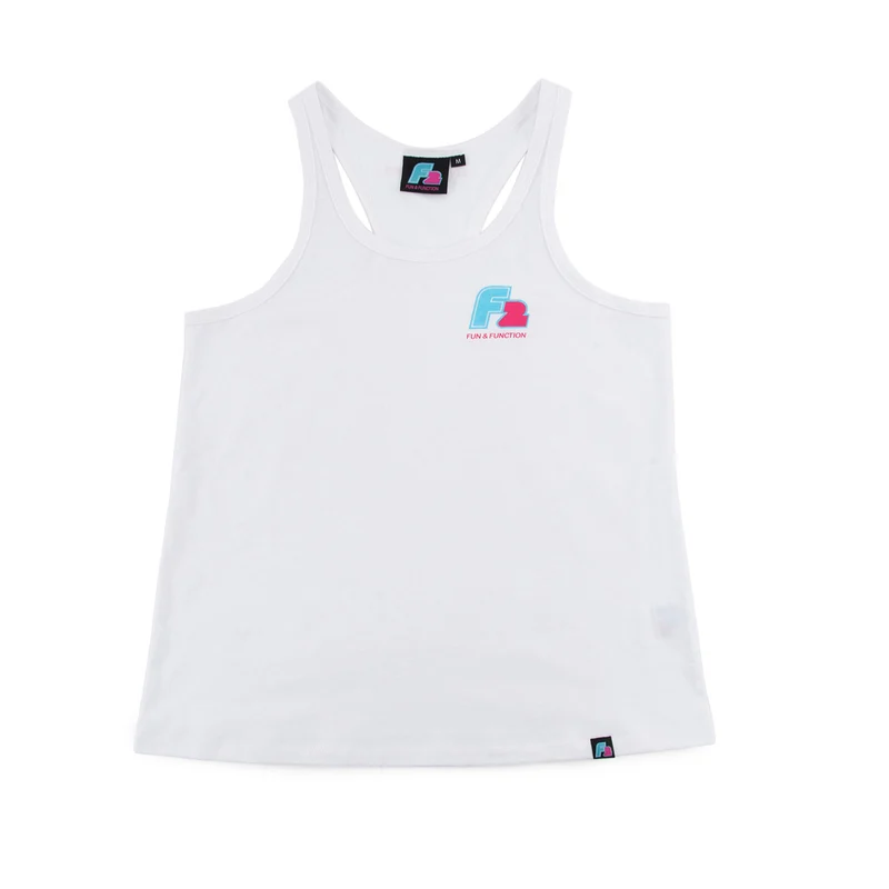 F2 Retro Tank Top Ride Damen Tshirt Ärmellos Tanktop Weiss - Größe wählbar