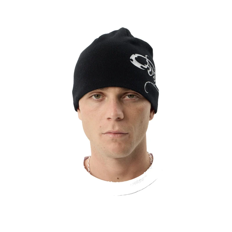Afends Razor Skull Beanie - Black
