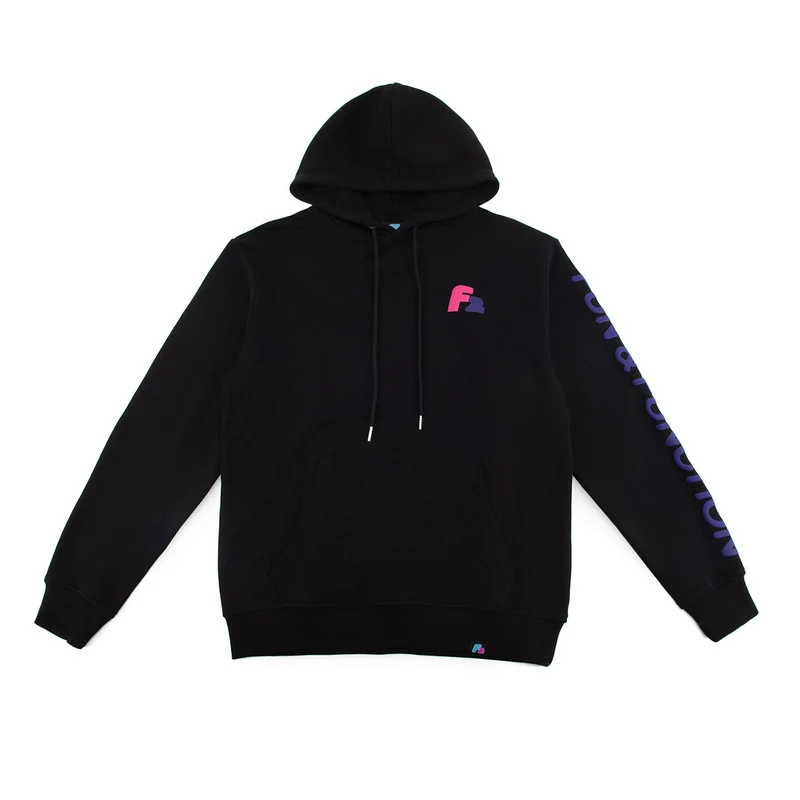 F2 Retro Rebel Hoodie Sweatshirt Pullover Schwarz - Größe wählbar