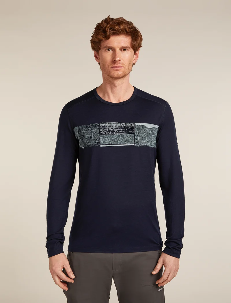 ICEBREAKER Men Merino 200 Oasis LS Crewe Langarmshirt