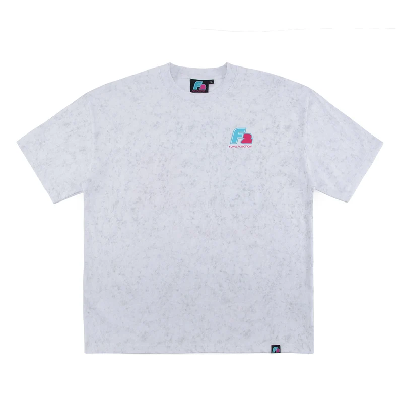F2 Retro T-Shirt Strato White Stonewashed Unisex Tshirt Weiss - Größe wählbar