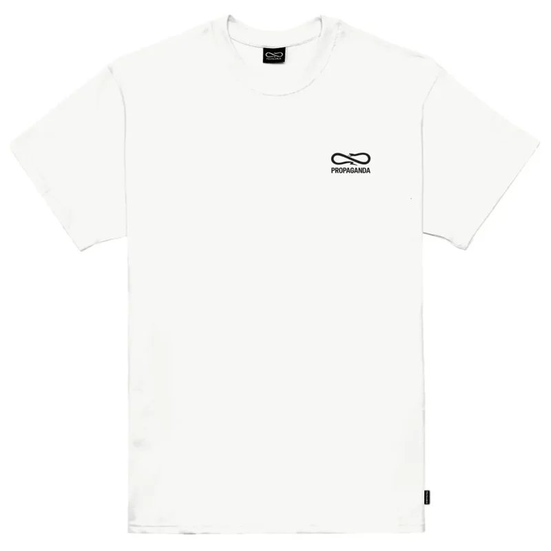 Maglietta Propaganda Uomo Bianca Embroidery