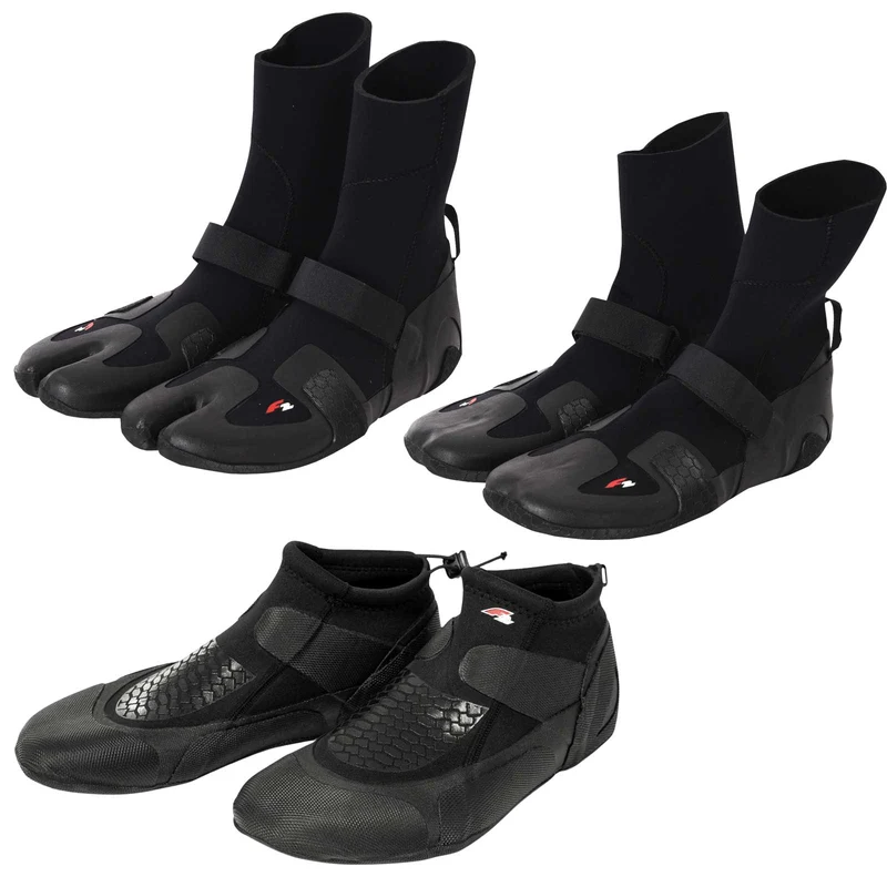 F2 Neopren Schuhe Barfuss Surfschuhe 36-48 Modell wählbar Hoch Flach Split Toe