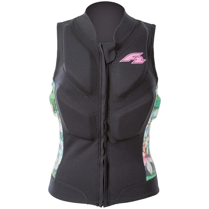 F2 Damen Prallschutz Weste Kite & Surf Weste S-XXL Größe wählbar Schwarz
