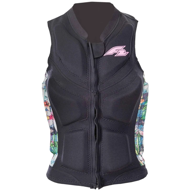 F2 Damen Prallschutz Weste Wake & Sup Weste S-XXL Größe wählbar Schwarz