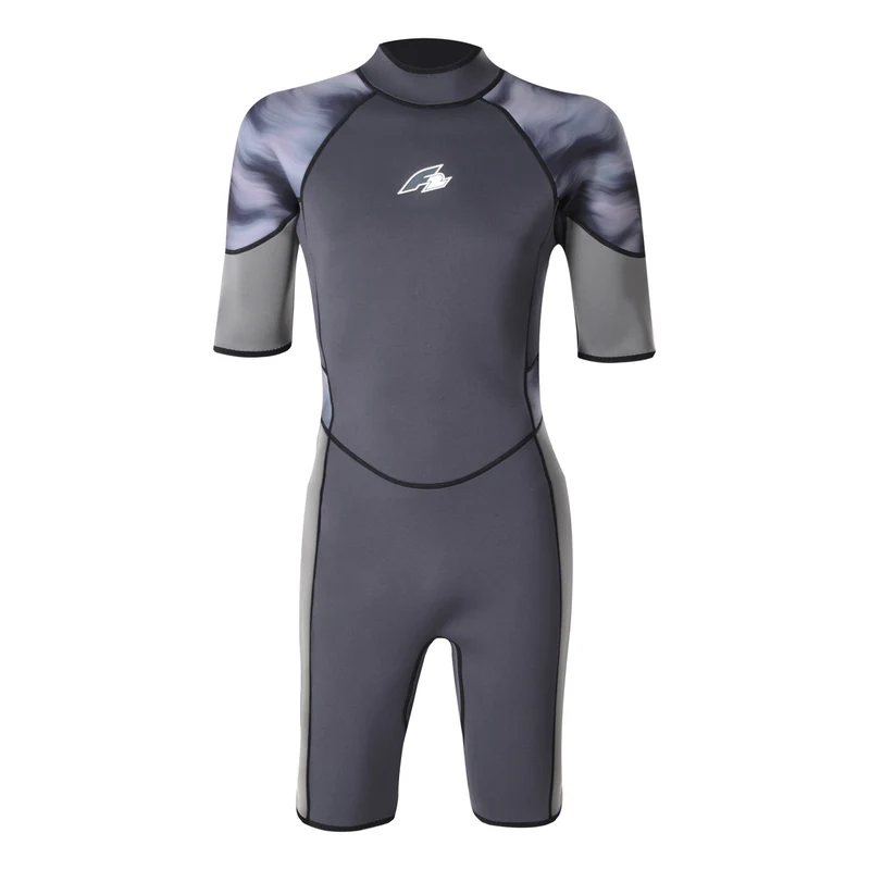 F2 Herren Neopren Anzug Wave Shorty 2,5mm XS-XXL Größe wählbar Anthrazit