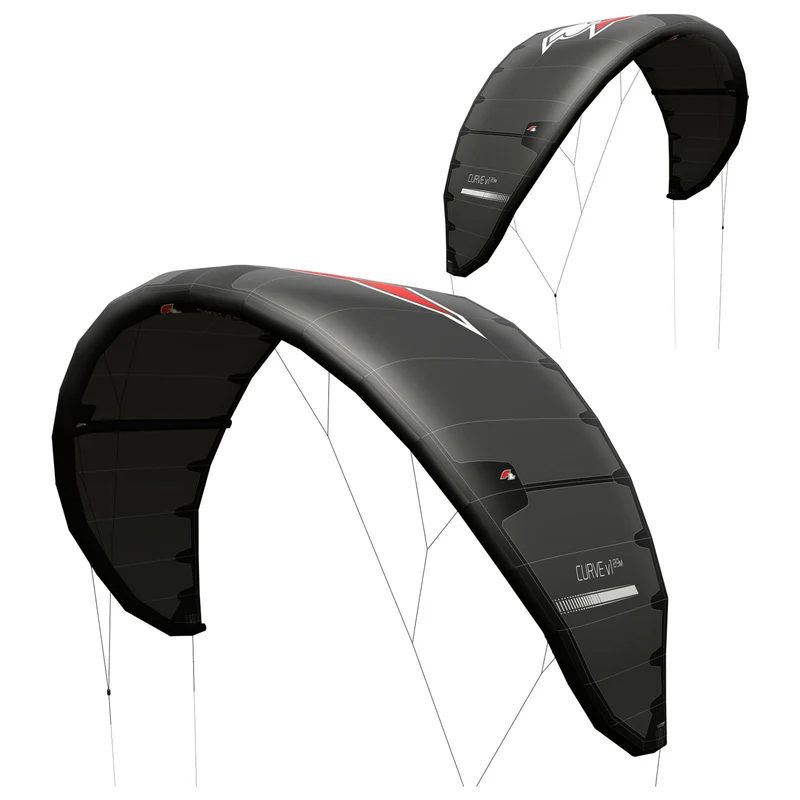 F2 Kite Curve 7-15qm Größe wählbar Schwarz