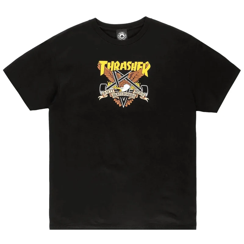 Maglietta Thrasher X Anti Hero Eaglegram Nera