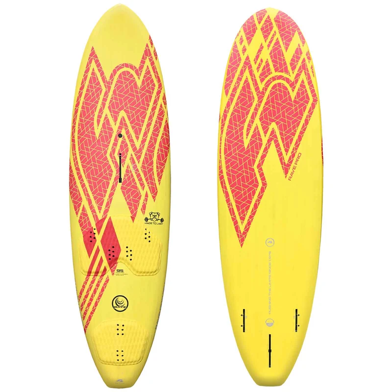 F2 Windsurfboard Rave Pro 90-110L Größe wählbar Gelb/Rot