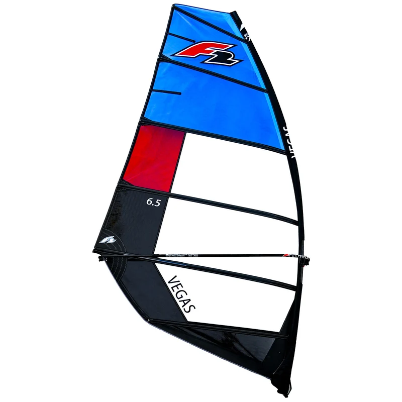 F2 Sale Windsurf Segel Vegas Team 9qm Blau/Schwarz Modell 2022 NEU Sail Only