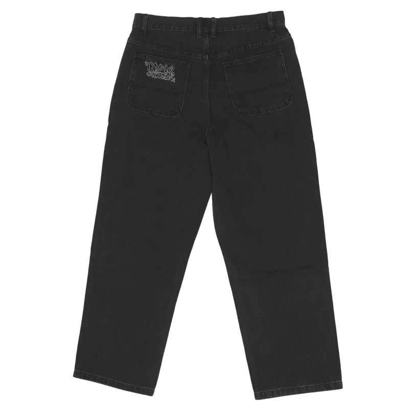 Op1um Denim Baggy Dark Black Pants.