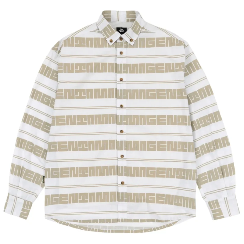 Magenta Maze Stripe Shirt White