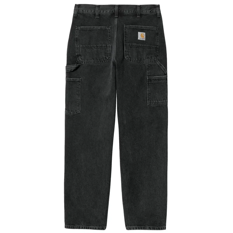 Single Knee Pant Carhartt Black Denim Stone Washed
