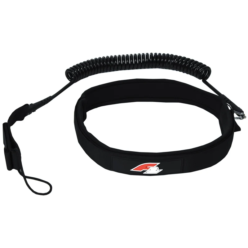 F2 Stand Up Paddling Leash Hüft Coiled Leash Schwarz