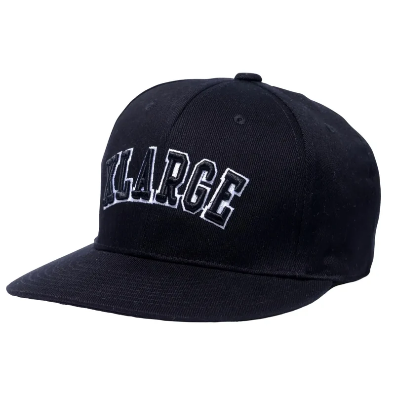 X Large Snapback Round Logo Black