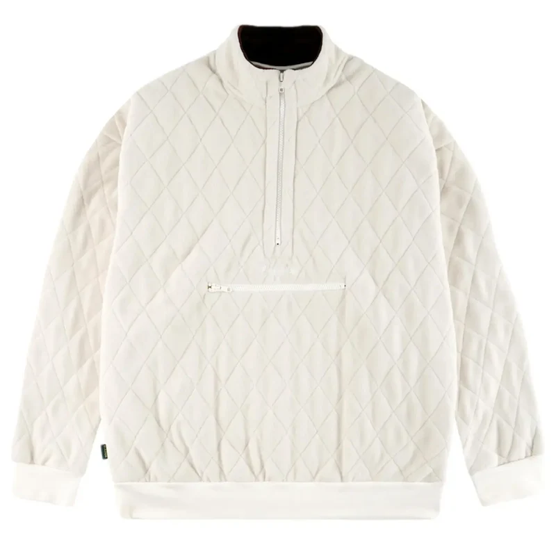 Magenta Lunar Quilted Highneck Natural Sweater