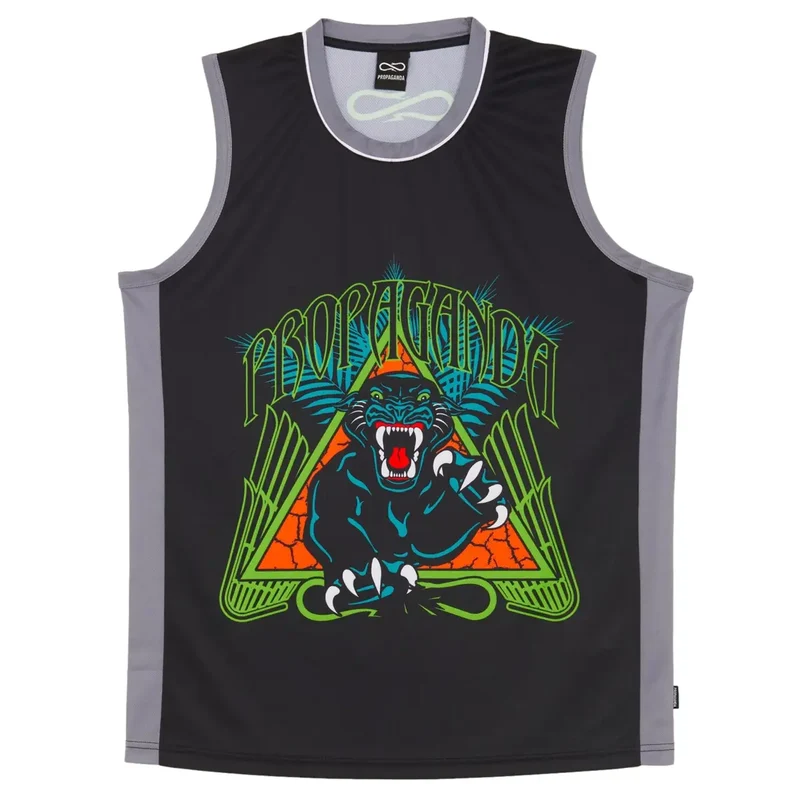 Propaganda Triangle Panther Basket Shirt Black