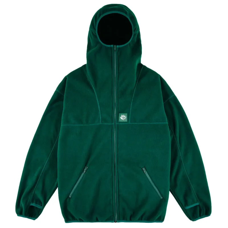 Antartic Zipped Hoodie Green Magenta