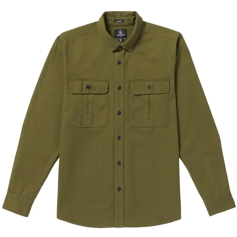 Volcom Stone Camicia Benchmark Long Sleeve Expedition Green