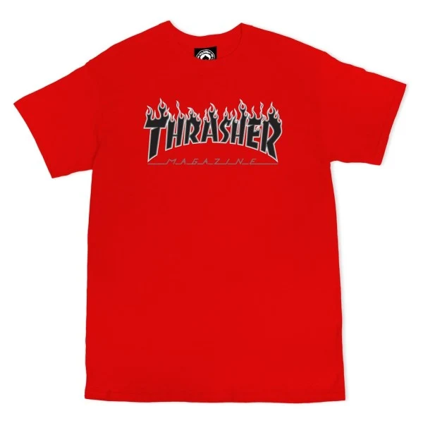 Thrasher Maglietta Flame Red Tee