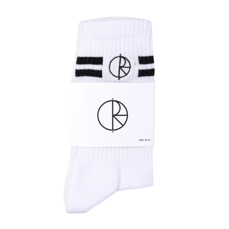 Polar Stroke Logo Socks White Black