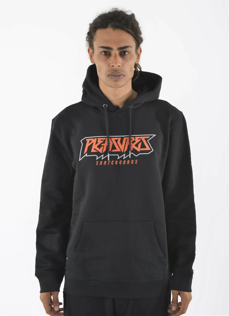 Pleasures Skateboards Black Laser Hoodie