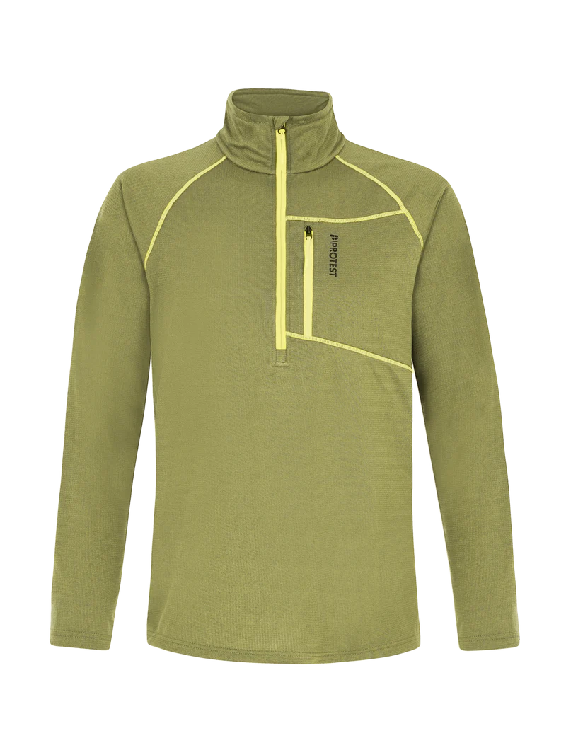 PROTEST PRTRekody 1/4 Zip Active Top Grün