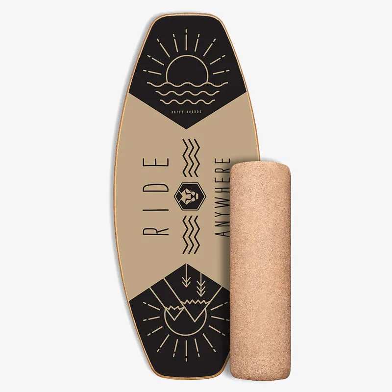 Daffy Boards Allrounder Balance Board Set mit Korkrolle