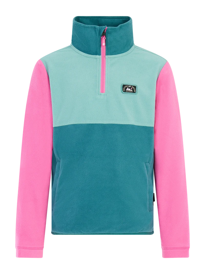 PROTEST JR 1/4 Zip Active Top Kinder Sportshirt Grün