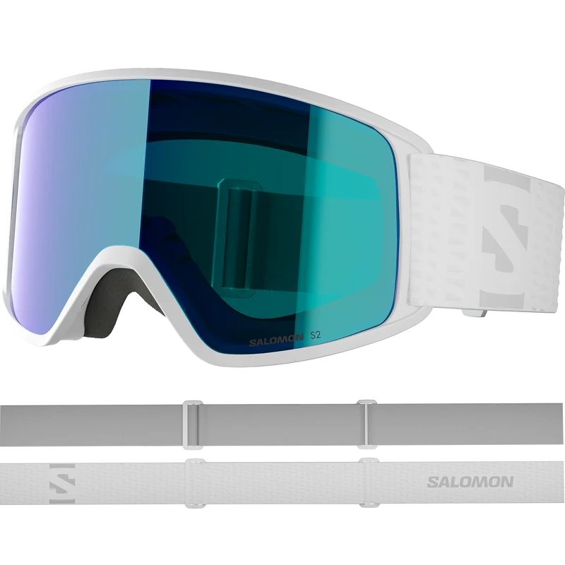 SALOMON GOGGLES FORCE Skibrille White/Univ Mid BLUE