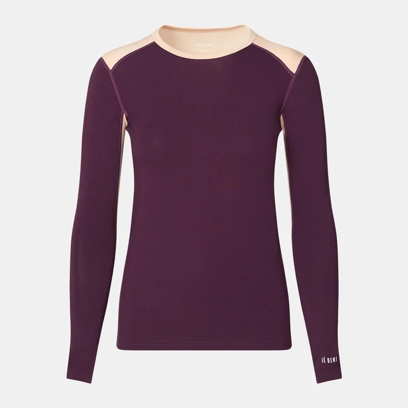 Le Bent Geo Midweight Women's Crew - Potent Purple