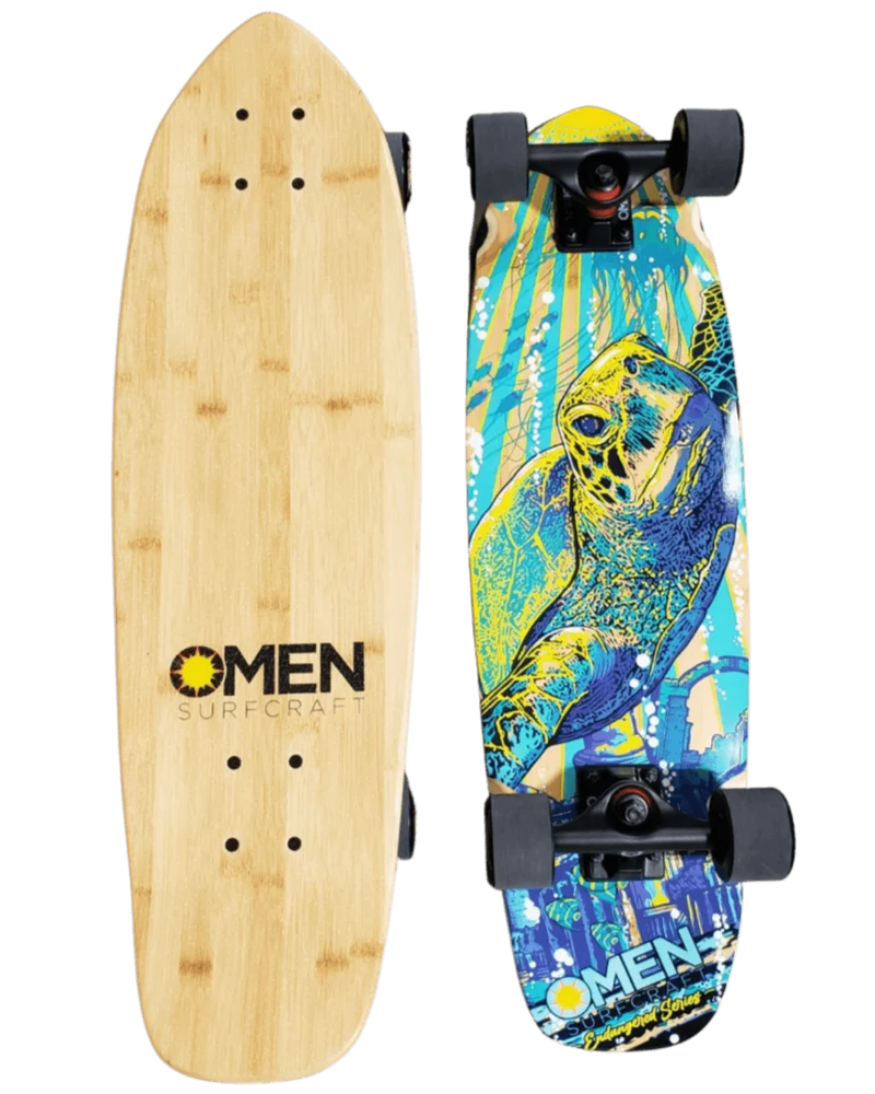 Omen: 29" Sea Turtle Longboard Skateboard Complete
