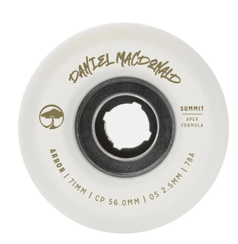 Arbor: 71mm Summit Daniel Macdonald 78a Longboard Wheeels