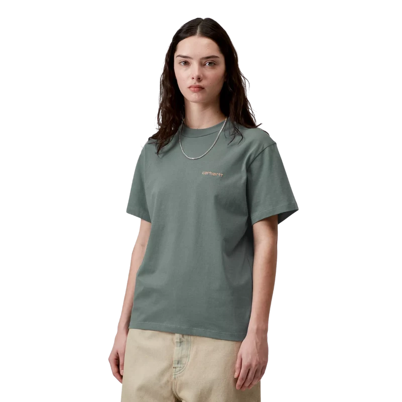 W SS Script Embroidery T-S