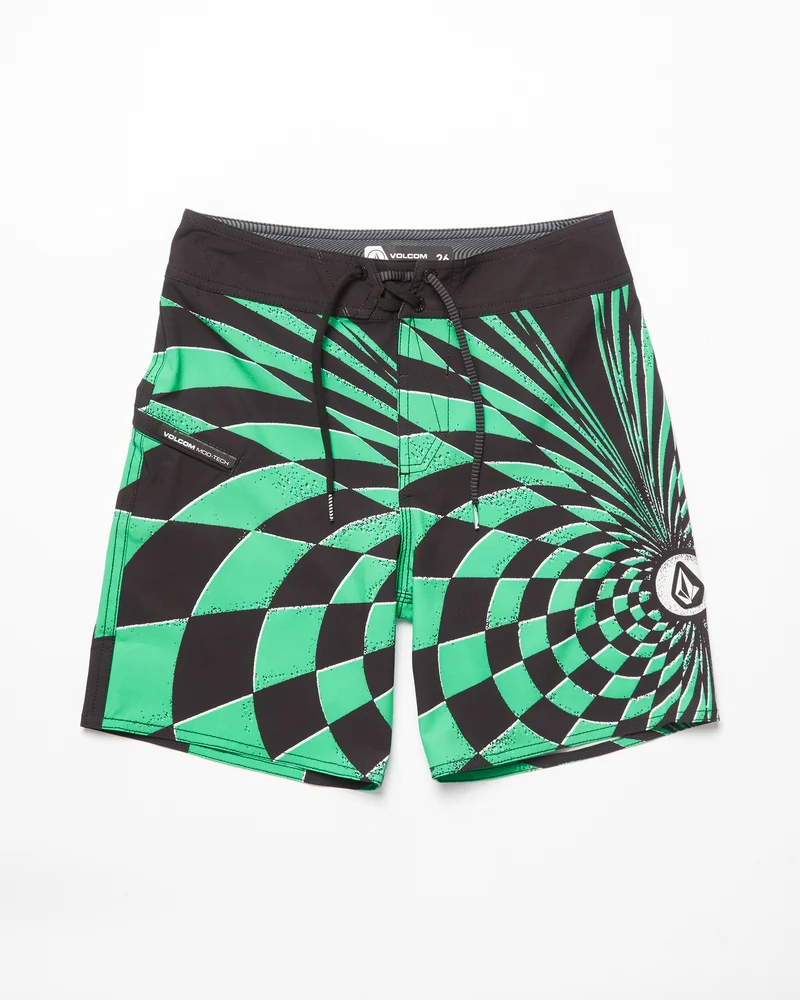 Mod Spiral Stone Shield Boardshorts - MINT - (KINDER)