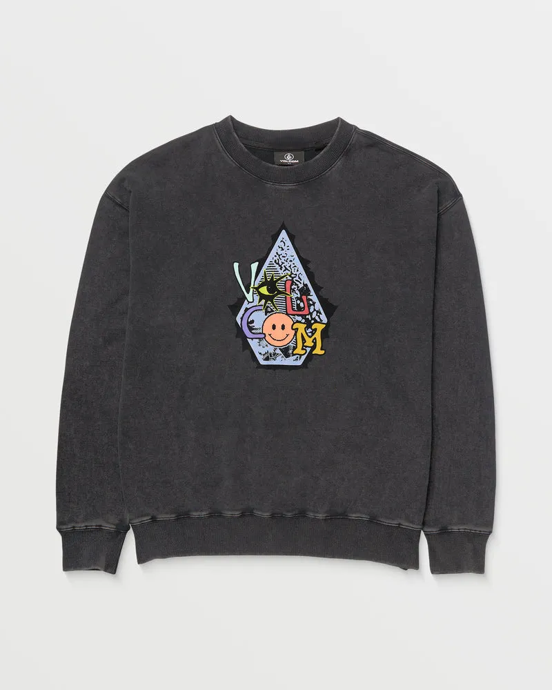 Psychosis Pullover - WASHED BLACK - (KINDER)