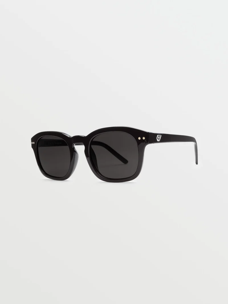 Earth Tripper Gloss Black Sonnenbrille (Gray Lens) - BLACK