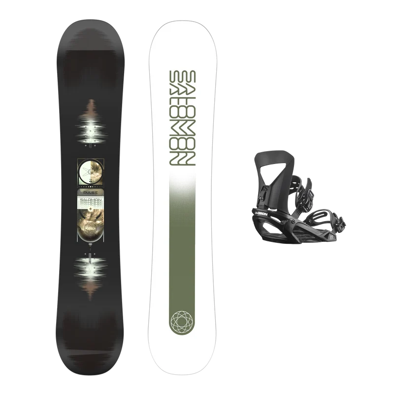 SALOMON BOARD SET PULSE+PACT BLACK Snowboard Set