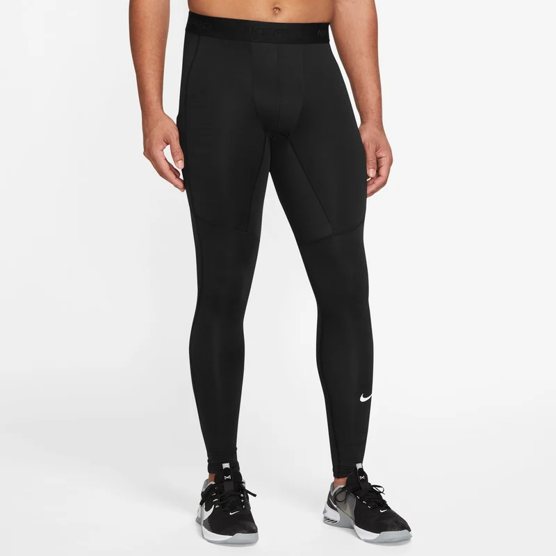 NIKE M NP Warm Tght Sporthose 3/4 Schwarz/Weiß