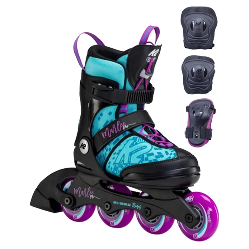 K2 Marlee Pro Pack Kids Inline Skate w/ Protection 3-Pack