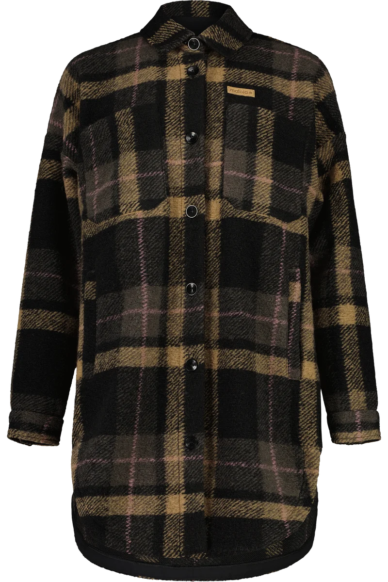 MALOJA HalapM. Lange Oversized Hemdjacke Karo